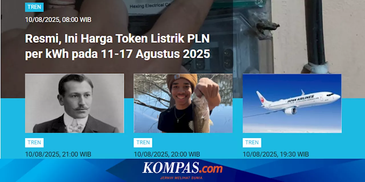 [POPULER TREN] Harga Token Listrik 11-17 Agustus | Suami-Istri Cerai dan Rebutan 29 Ayam