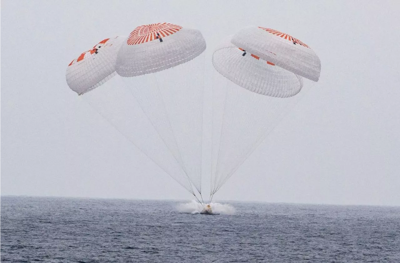 Astronauts return to Earth with SpaceX after 5 months at the International Space Station