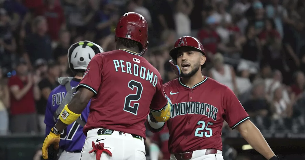 Diamondbacks break franchise record with 9 straight hits in 13-6 win over Rockies Sunday