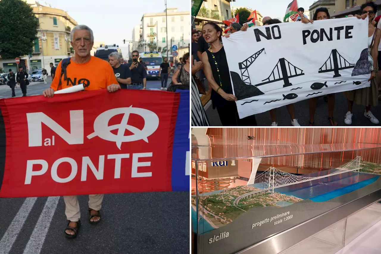 Protests erupt in Italy over planned $15.5B bridge from Sicily to mainland: 'Strait of Messina can’t be touched'
