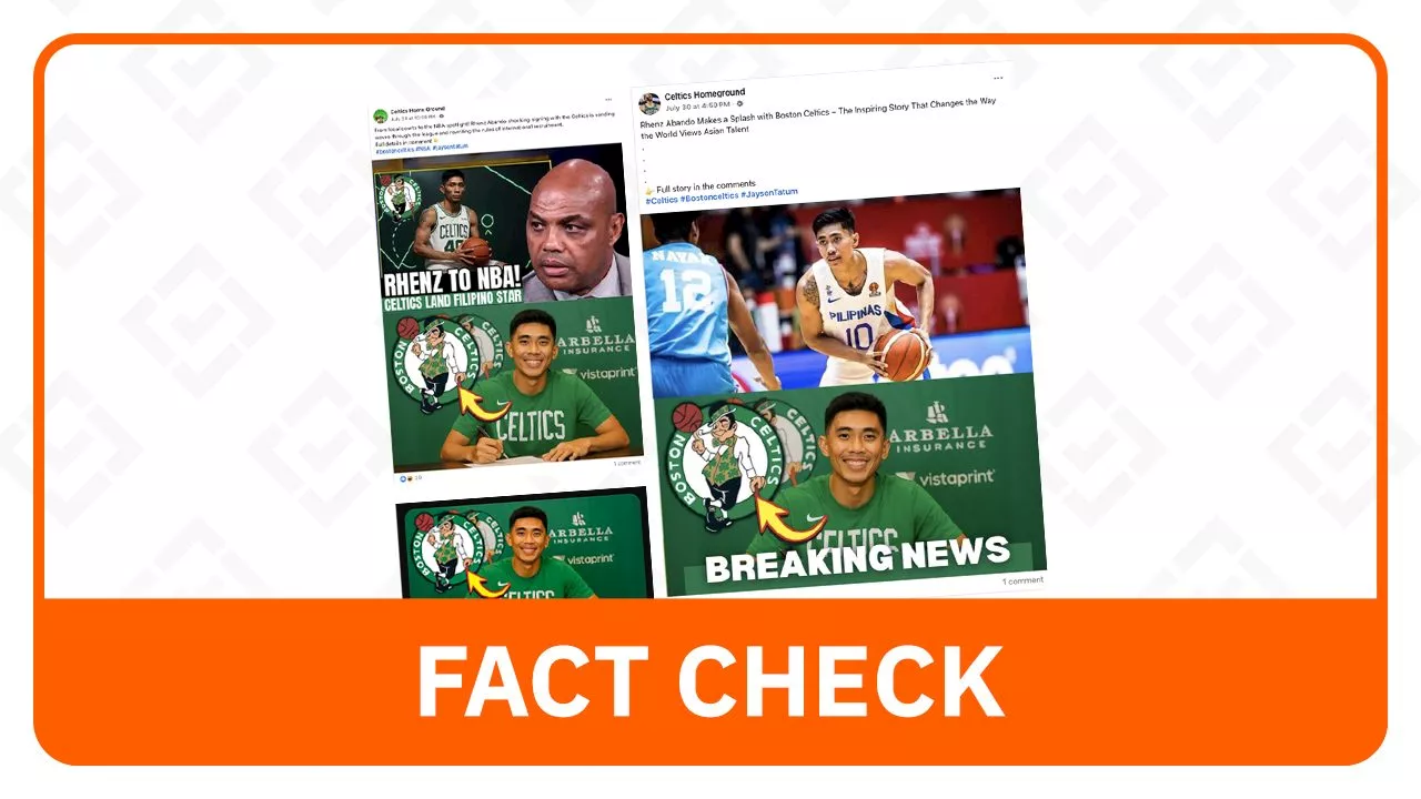 FACT CHECK: Rhenz Abando signs with Anyang Red Boosters, not Boston Celtics