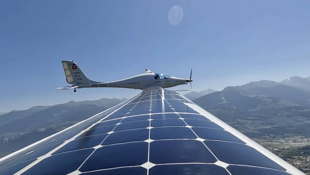 Swiss pilot nears altitude record in solar-powered plane attempt