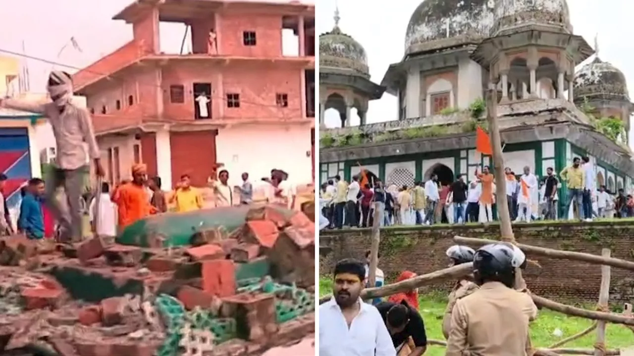 फतेहपुर मंदिर vs मकबरा... प्रशासन ने भगवा झंडा हटाया, अधिकारियों ने रात भर में मजार की तोड़फोड़ ठीक कराई
