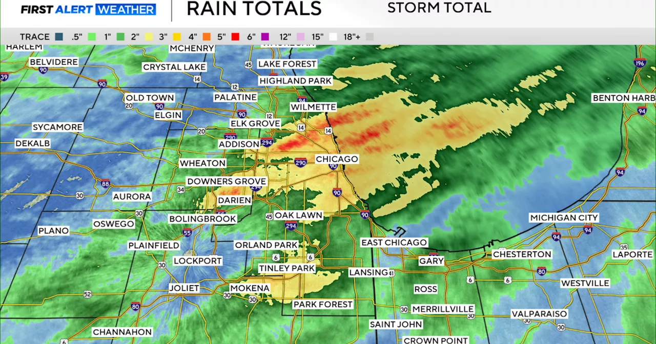 Parts of Chicago record a month's worth of rain in just 24 hours this week