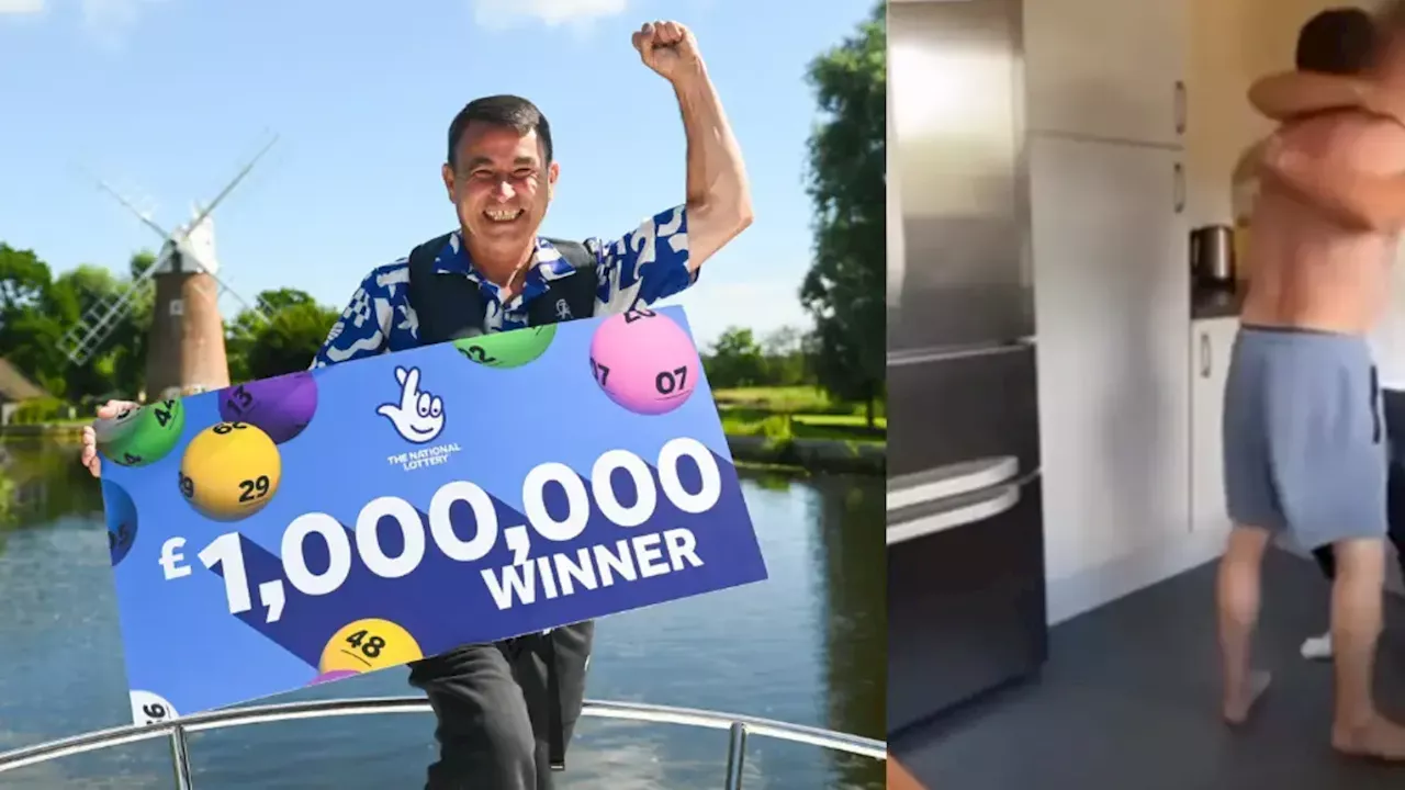Hombre se ganó la lotería después de superar el cáncer y la reacción de su hijo se hace viral en redes sociales