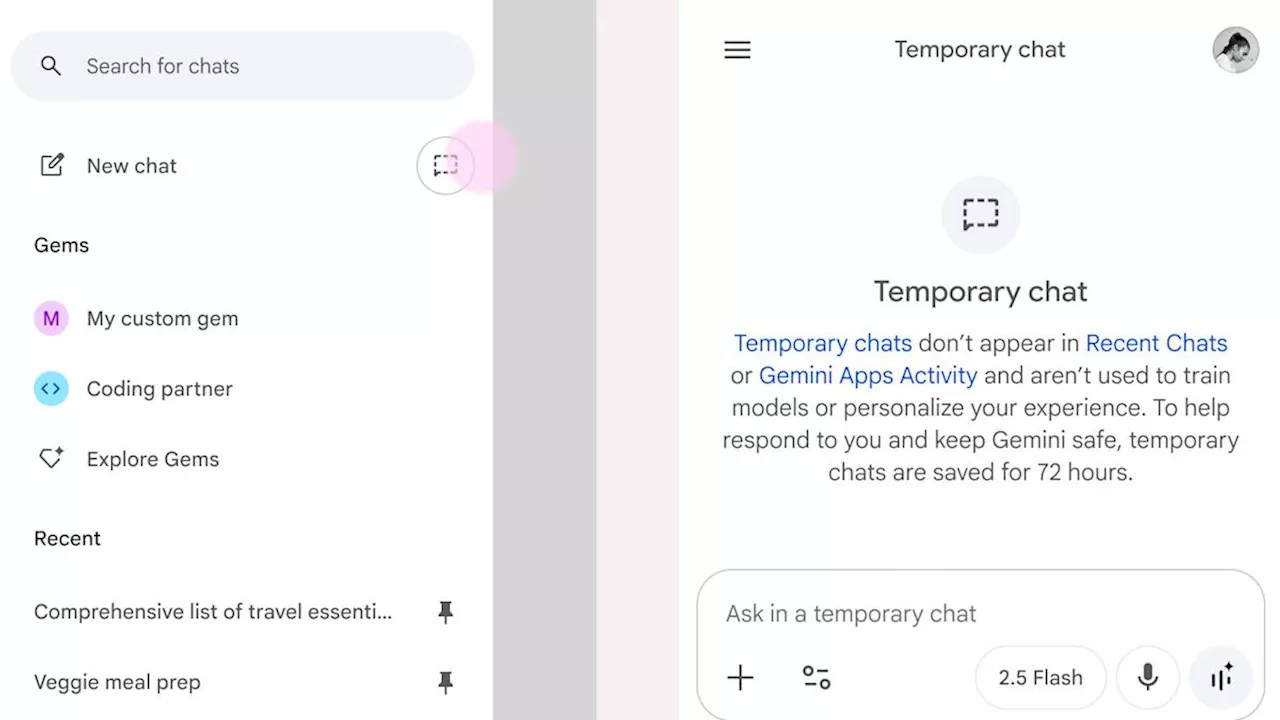 Gemini will remember more (or less) of what you say