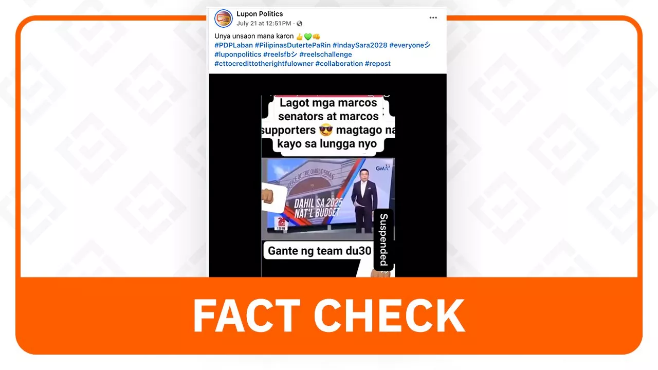 FACT CHECK: Romualdez, 3 other lawmakers not suspended by Ombudsman