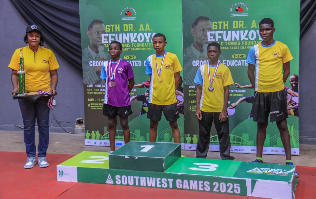 Ayoola Brothers Shine at 6th Efunkoya U-15 Table Tennis