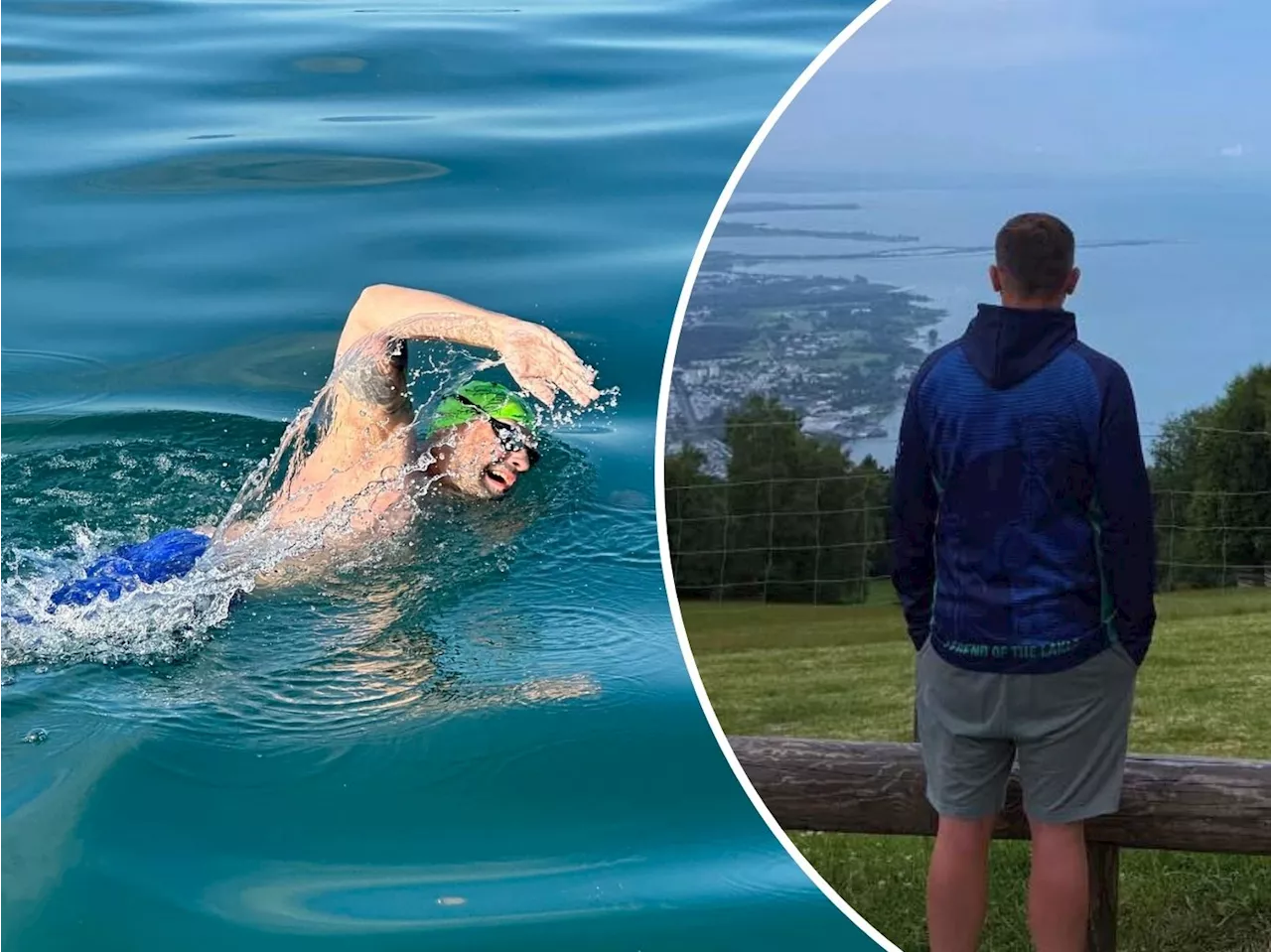 Rekordjagd am Bodensee: Neil Gilson schwimmt für den guten Zweck
