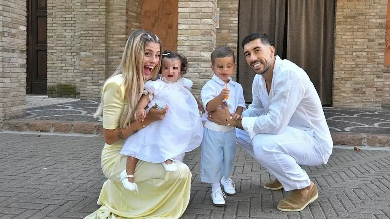 Chiara Nasti e Mattia Zaccagni festeggiano il battesimo dei figli Thiago e Dea
