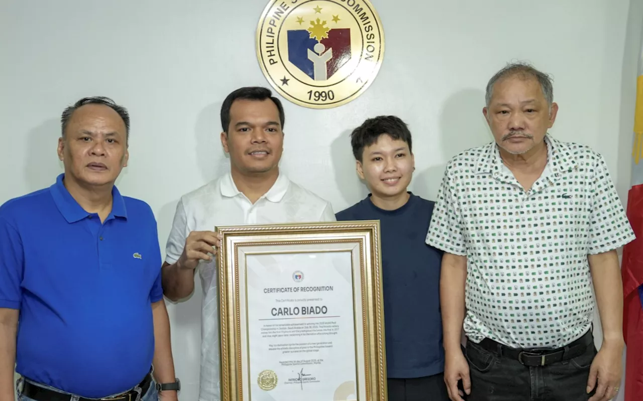 PSC fetes two-time World Pool 9-ball king Carlo Biado