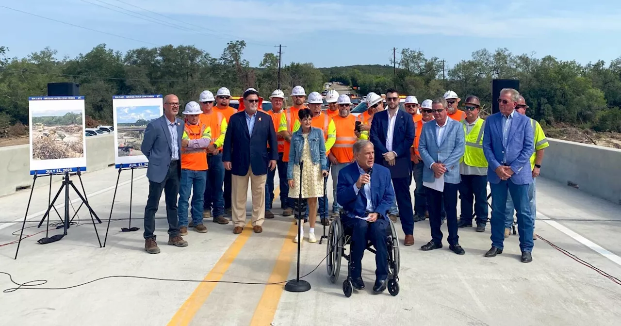 A new bridge connecting Lago Vista and Marble Falls is open, replacing one destroyed by July flood