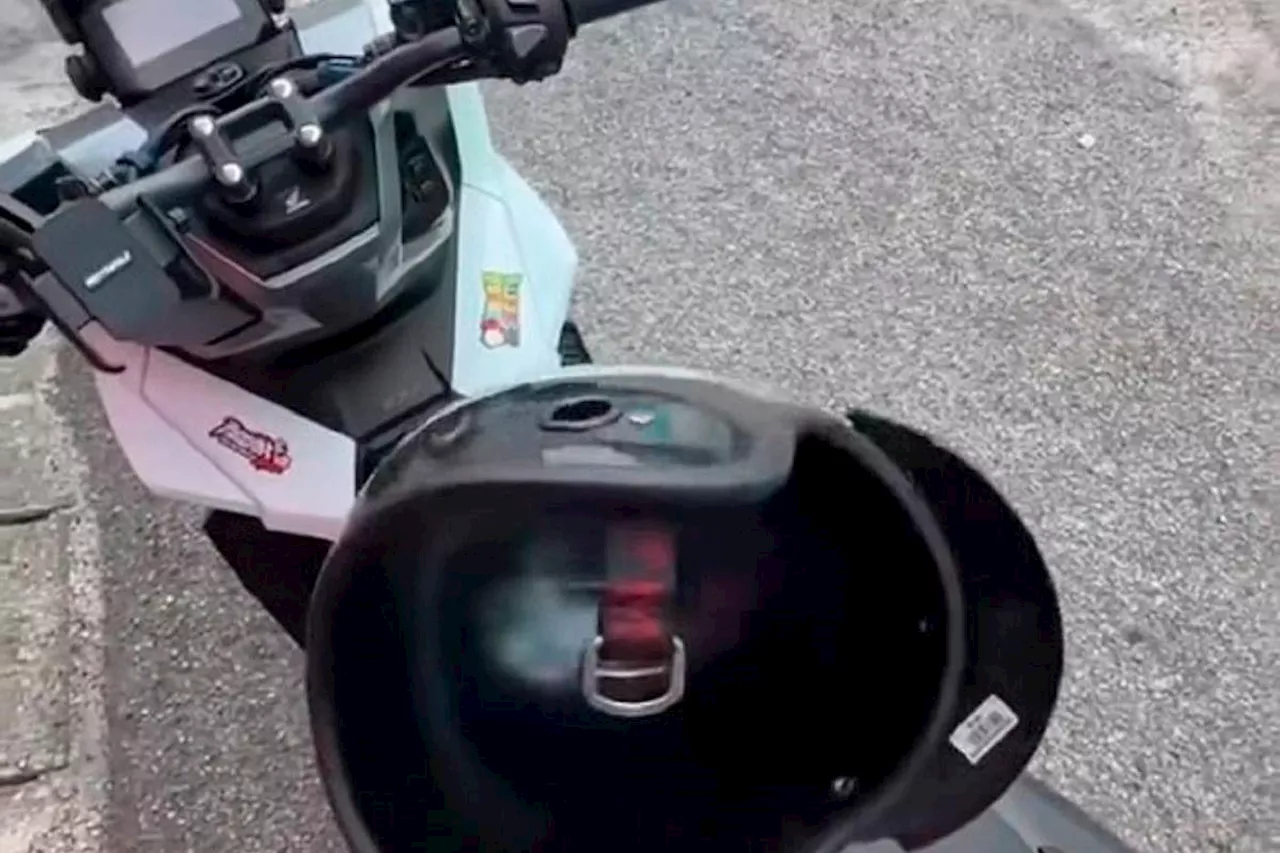 Malaysian thief shows “courtesy” by leaving replacement helmet
