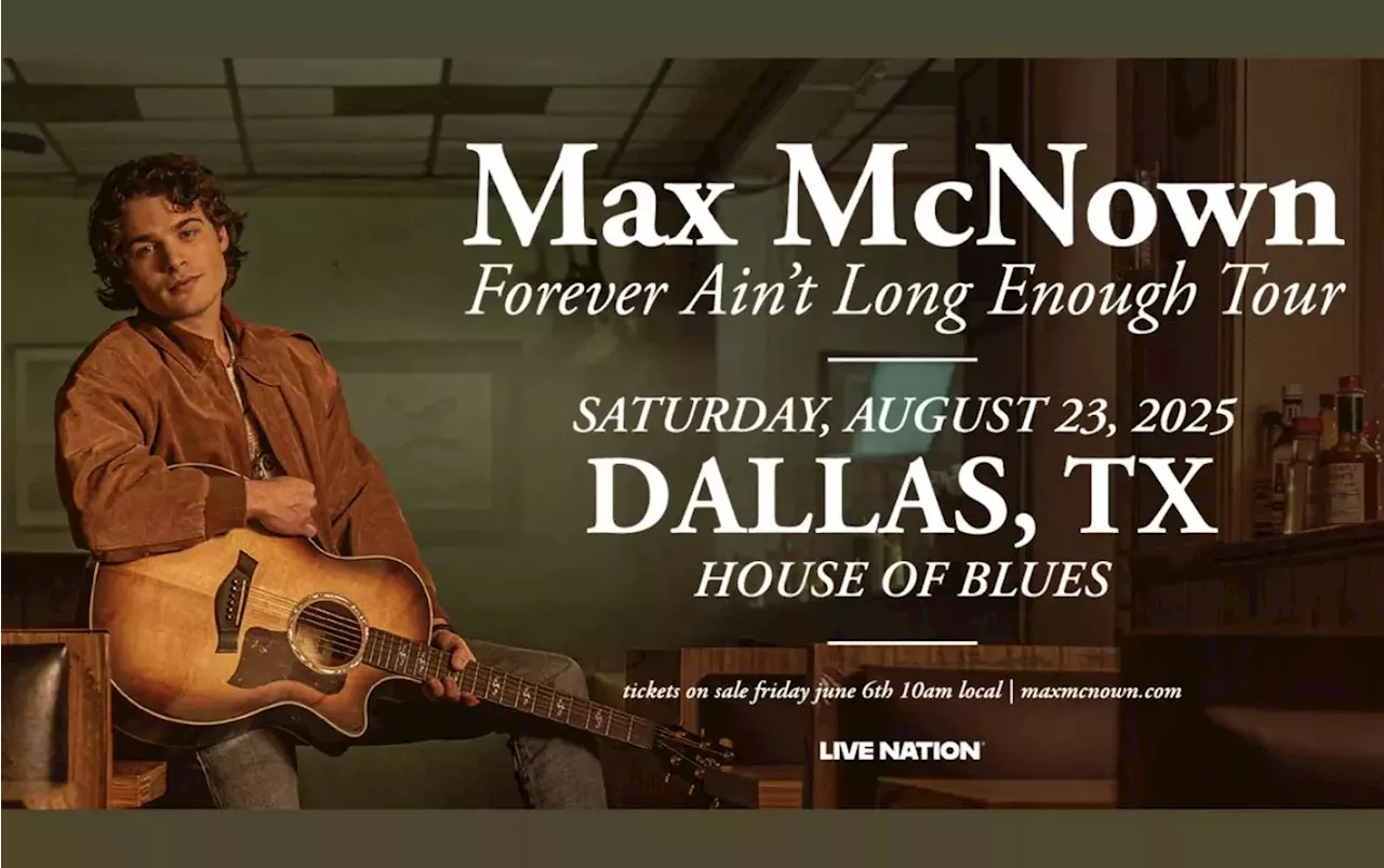 Win 2 tickets to Max McNown