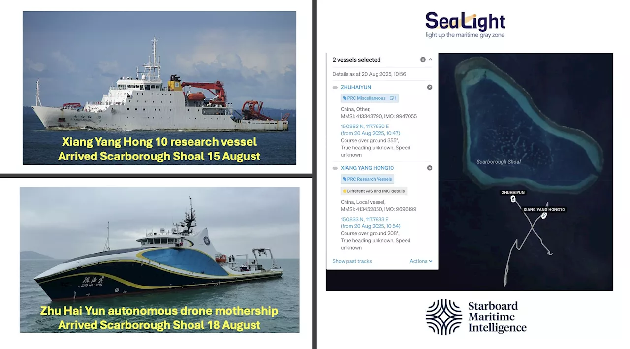 Chinese Research Ships Operate in Disputed Scarborough Shoal