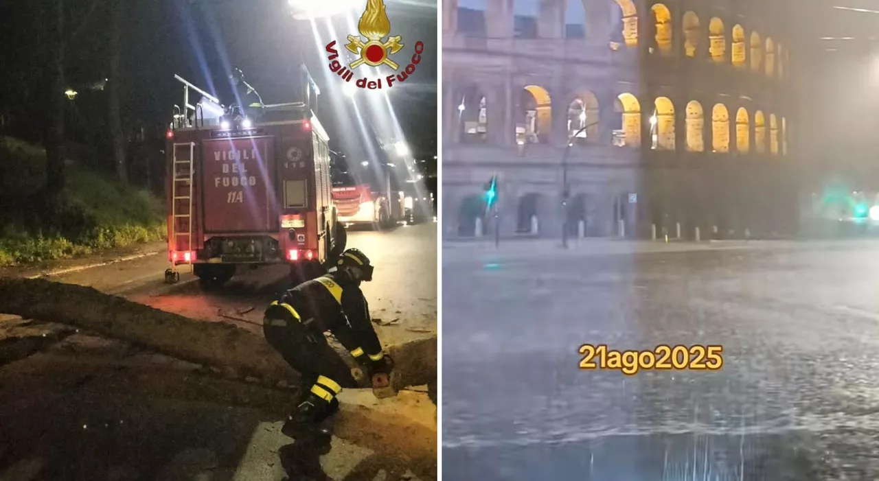 Bomba d'acqua su Roma, due stazioni metro allagate: oltre 200 interventi dei vigili del fuoco