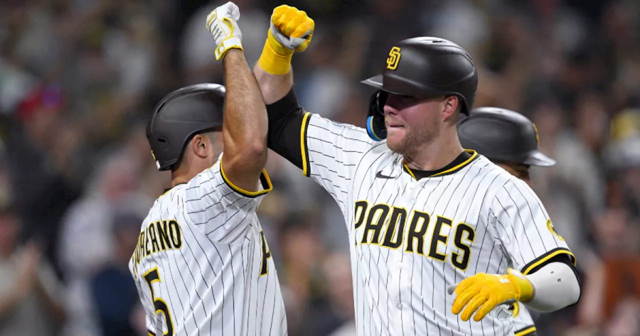 Sheets hits 2 of San Diego's 4 homers, Tatis robs Devers as Padres beat Giants 8-1