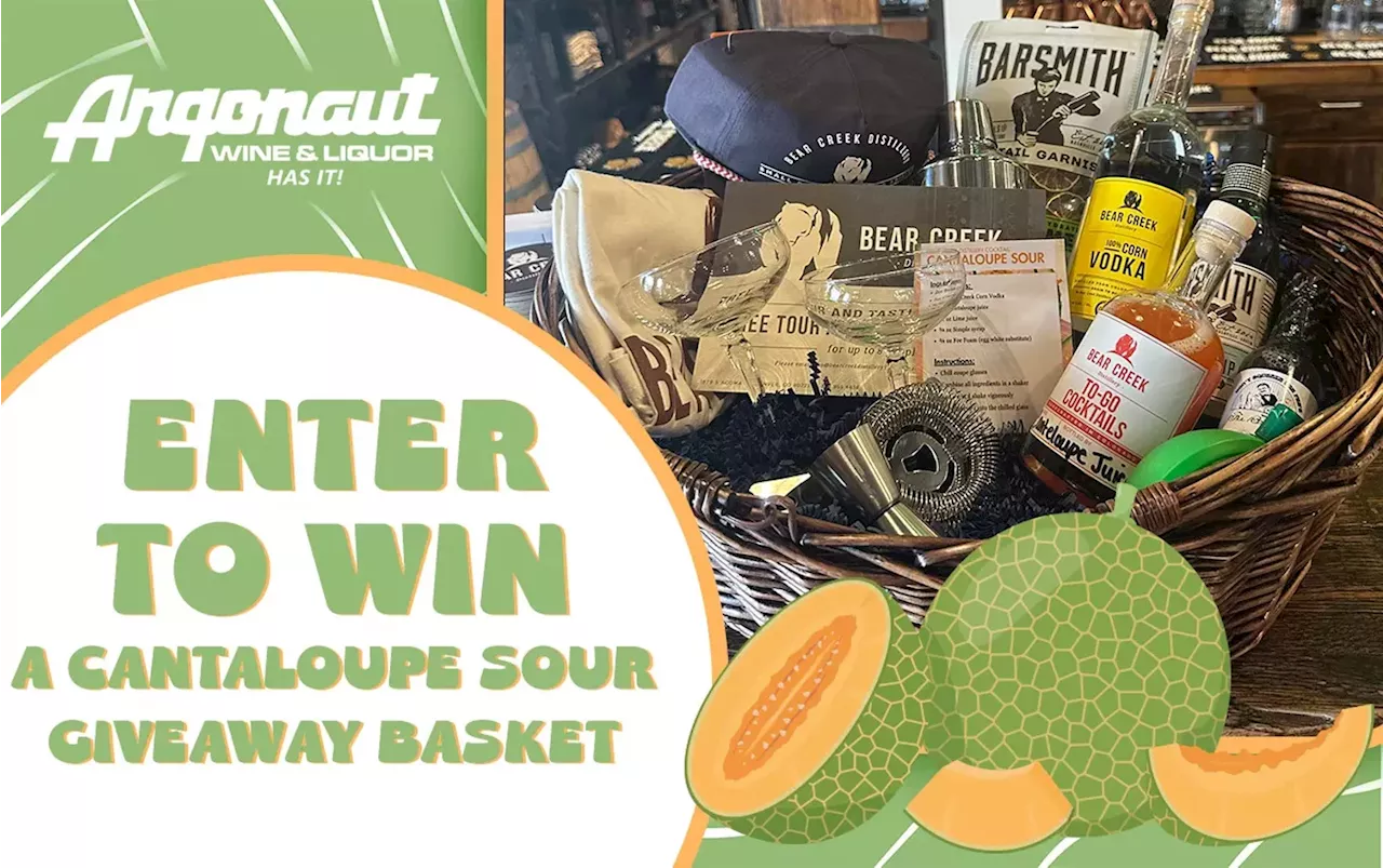 Enter to Win a Bear Creek Distillery Cantaloupe Sour Cocktail Basket!