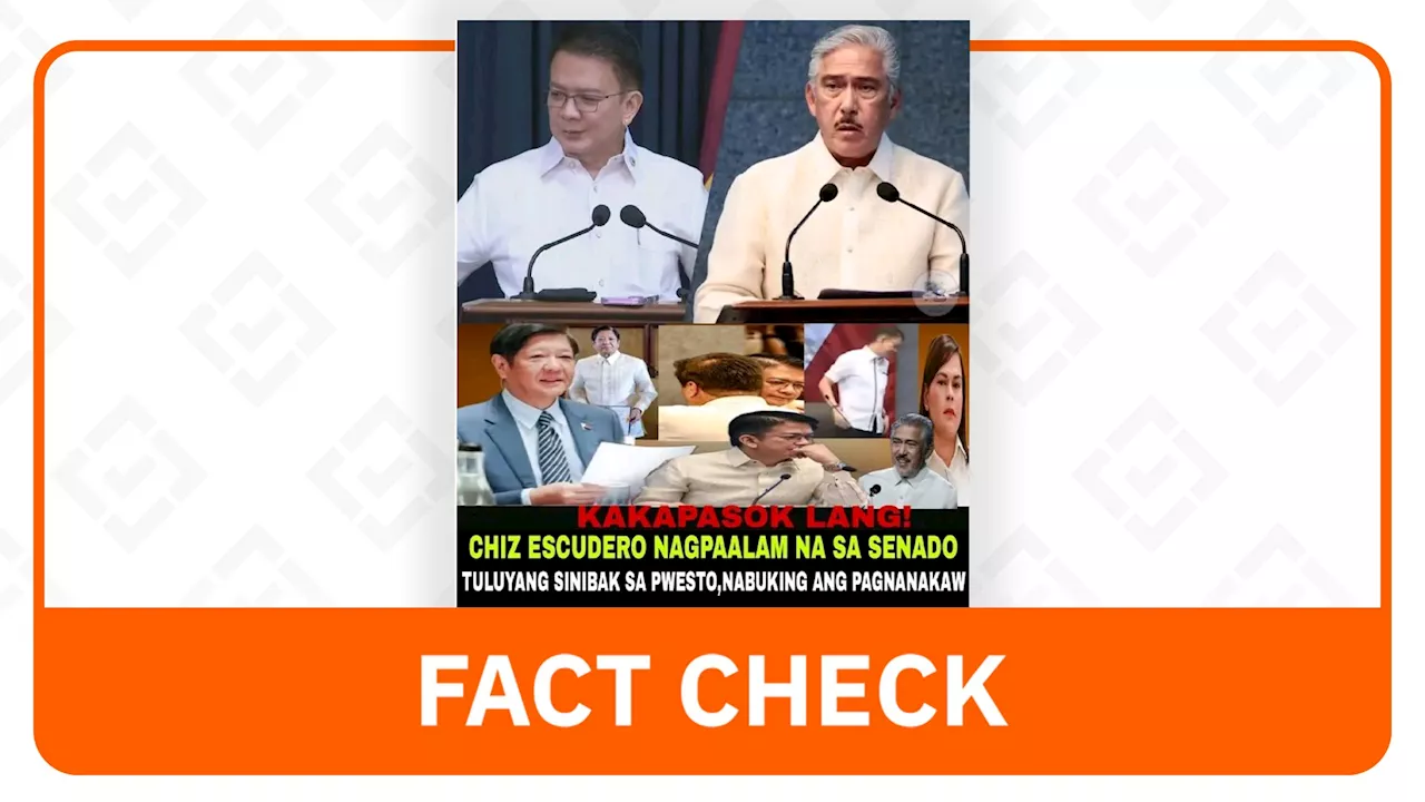 FACT CHECK: Chiz Escudero is still Senate President