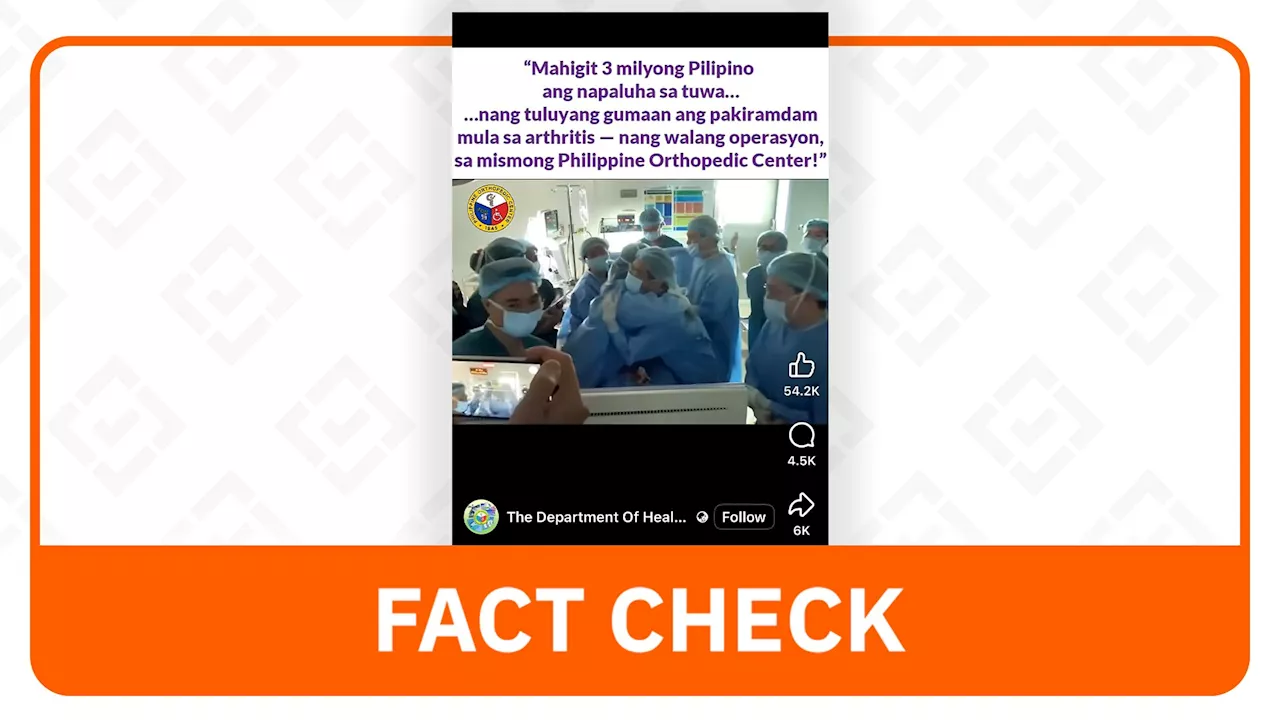 FACT CHECK: Viral video promoting arthritis cure endorsed by POC, Filipino doctor is fake
