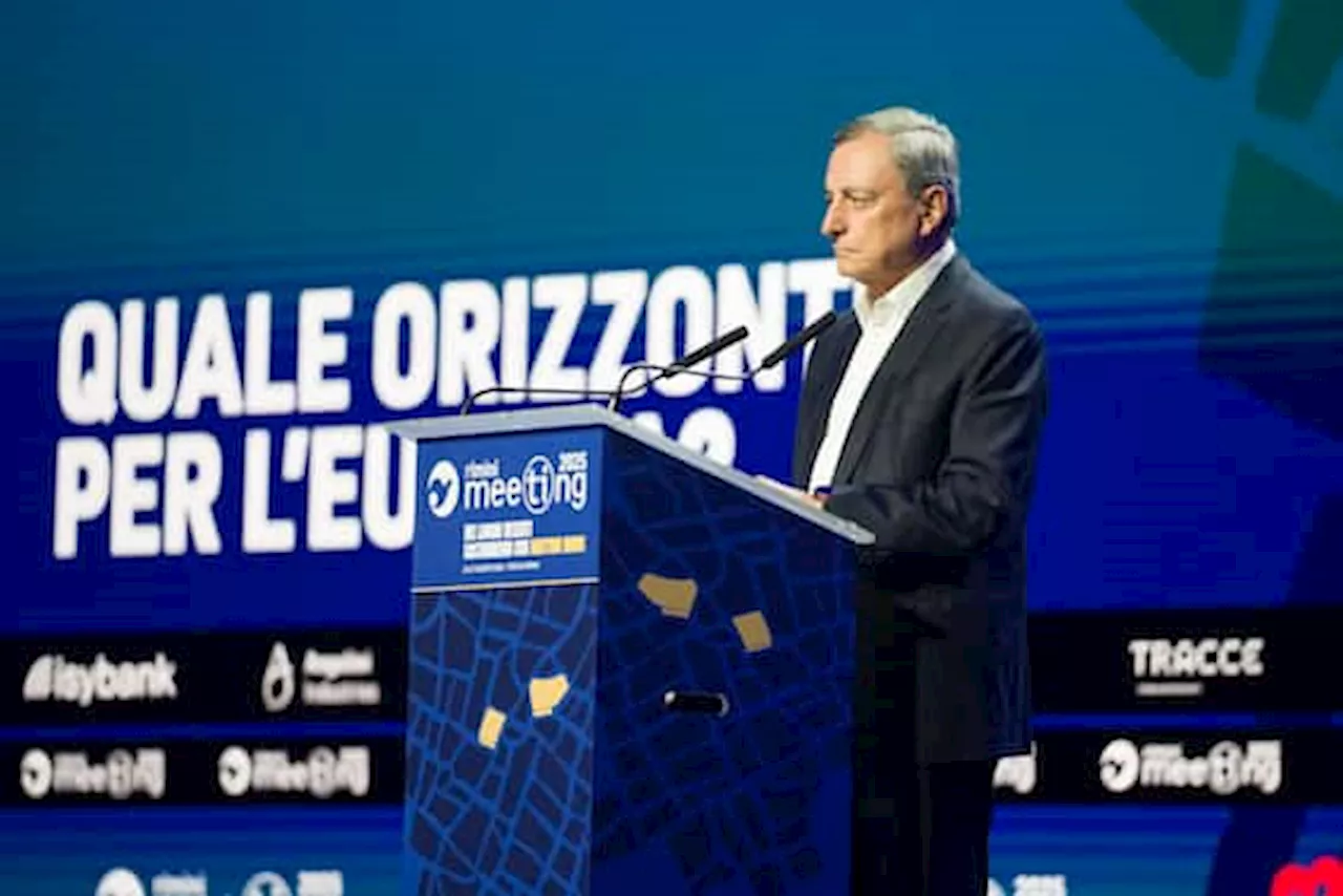 Meeting Rimini 2025, Draghi: 'Ue marginale e spettatrice, dall'Ucraina a Gaza'