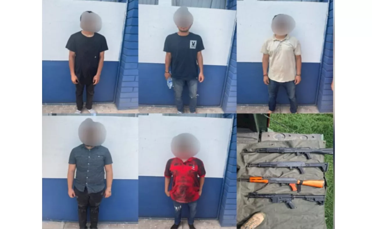 Elementos del Ejército capturan a 6 sujetos en dos hechos distintos en Culiacán; les decomisan armas blancas y de fuego
