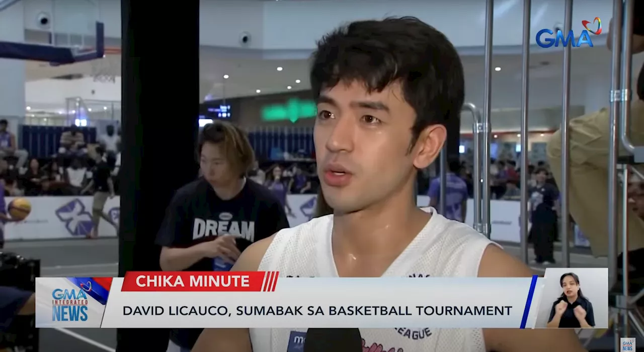 David Licauco, nakalaro ang mga beterano sa isang basketball tournament