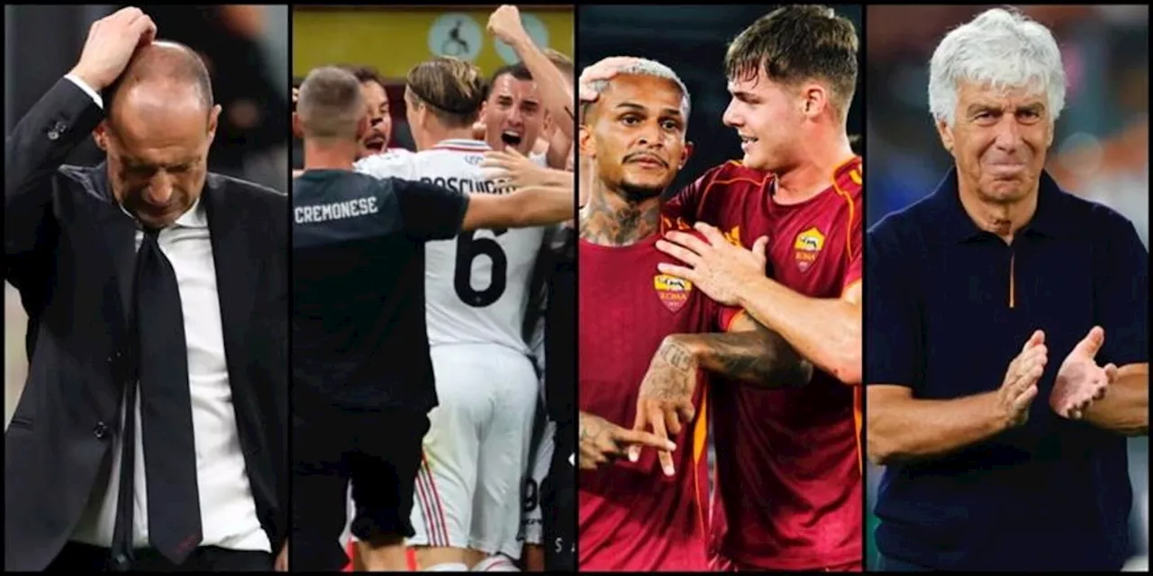 Allegri parte con una figuraccia: la Cremonese batte il Milan a San Siro! Roma, a Gasp basta Wesley