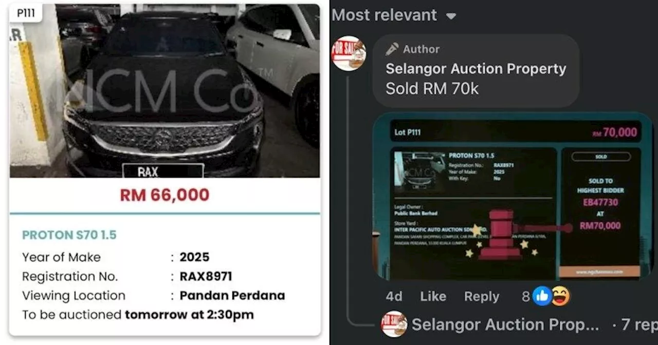 Brand New Proton S70 Auctioned for RM66K After Malaysian Fails to Pay Loan Repayments