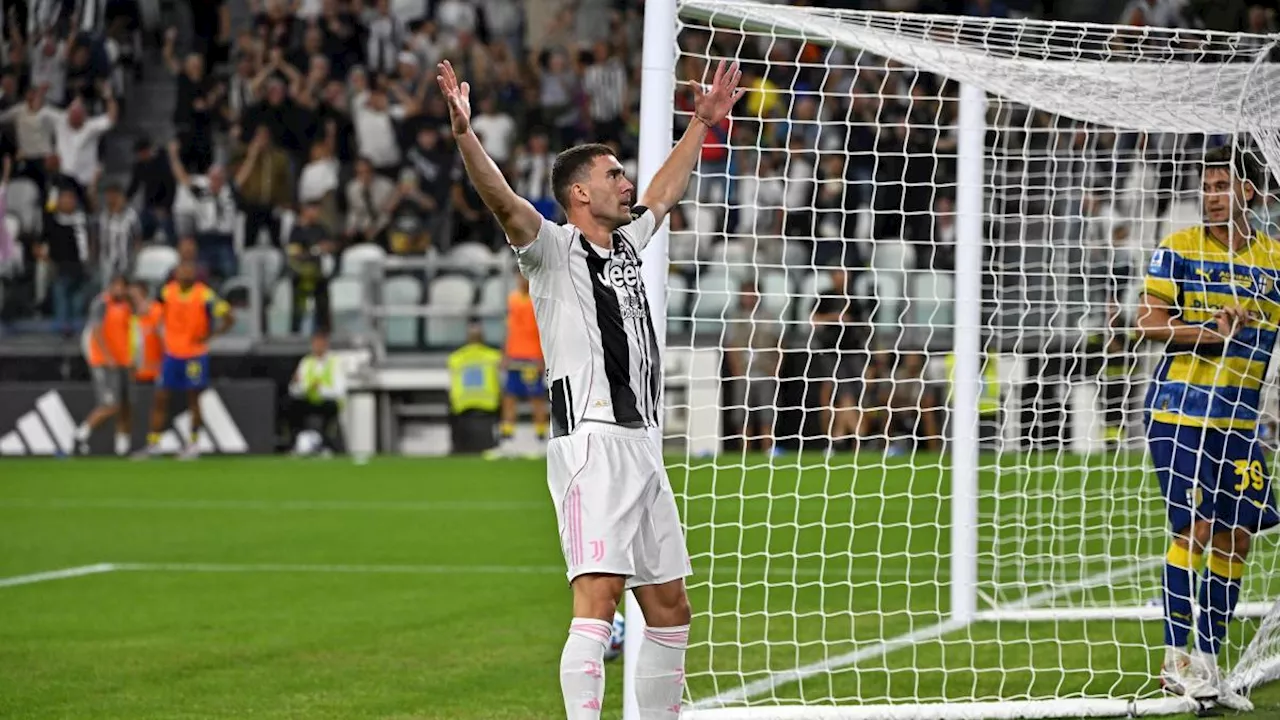 Yildiz fa segnare tutti: David gol all'esordio, Vlahovic la chiude. Parma ko, la Juve parte bene