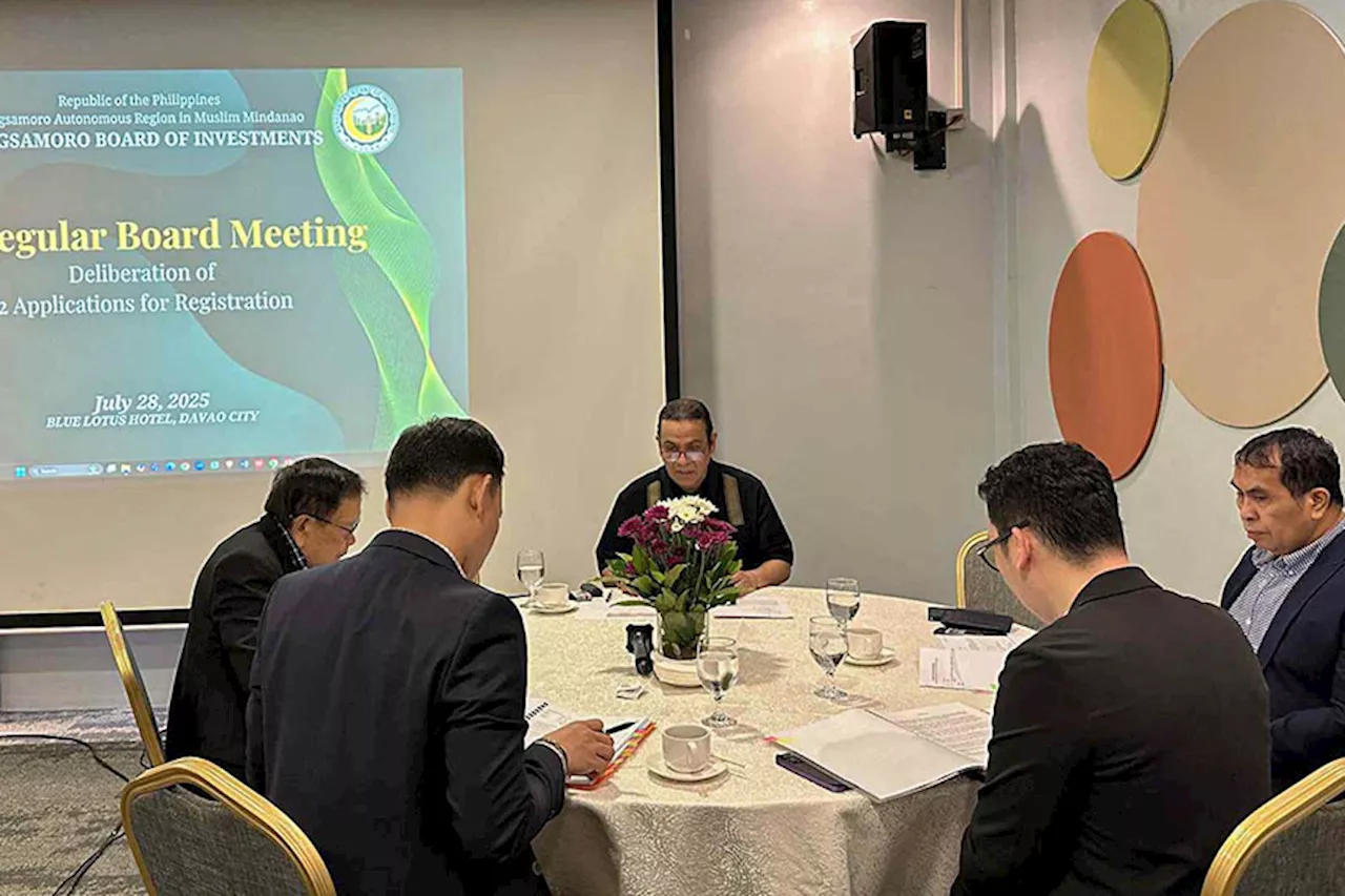 BARMM OKs investments worth ₱4 billion