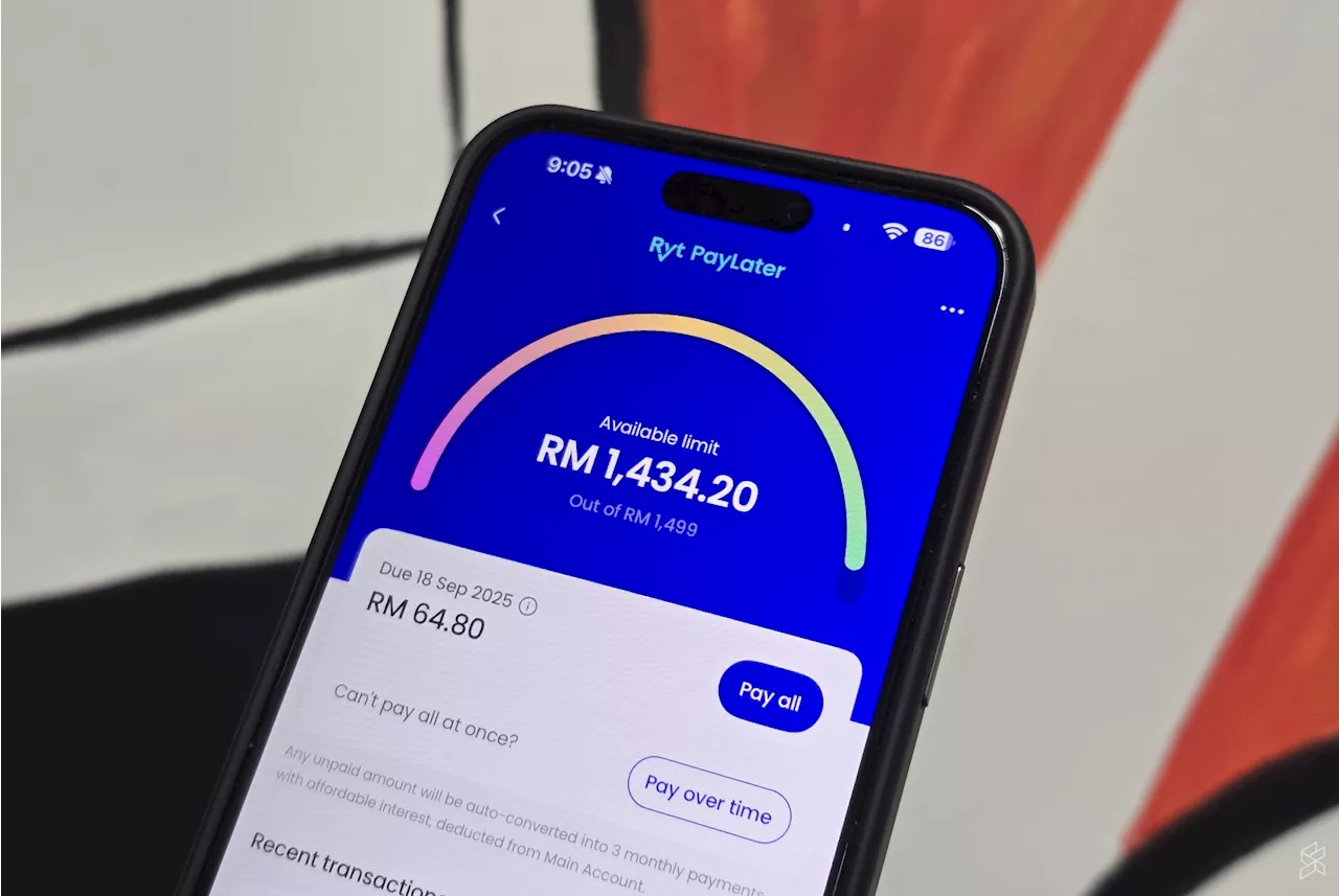 Ryt PayLater: Ryt Bank's BNPL feature, interest from 0% p.a.