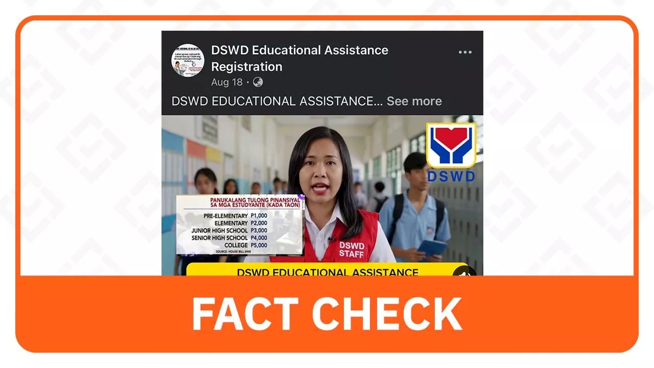FACT CHECK: Video about DSWD’s educational assistance is fake