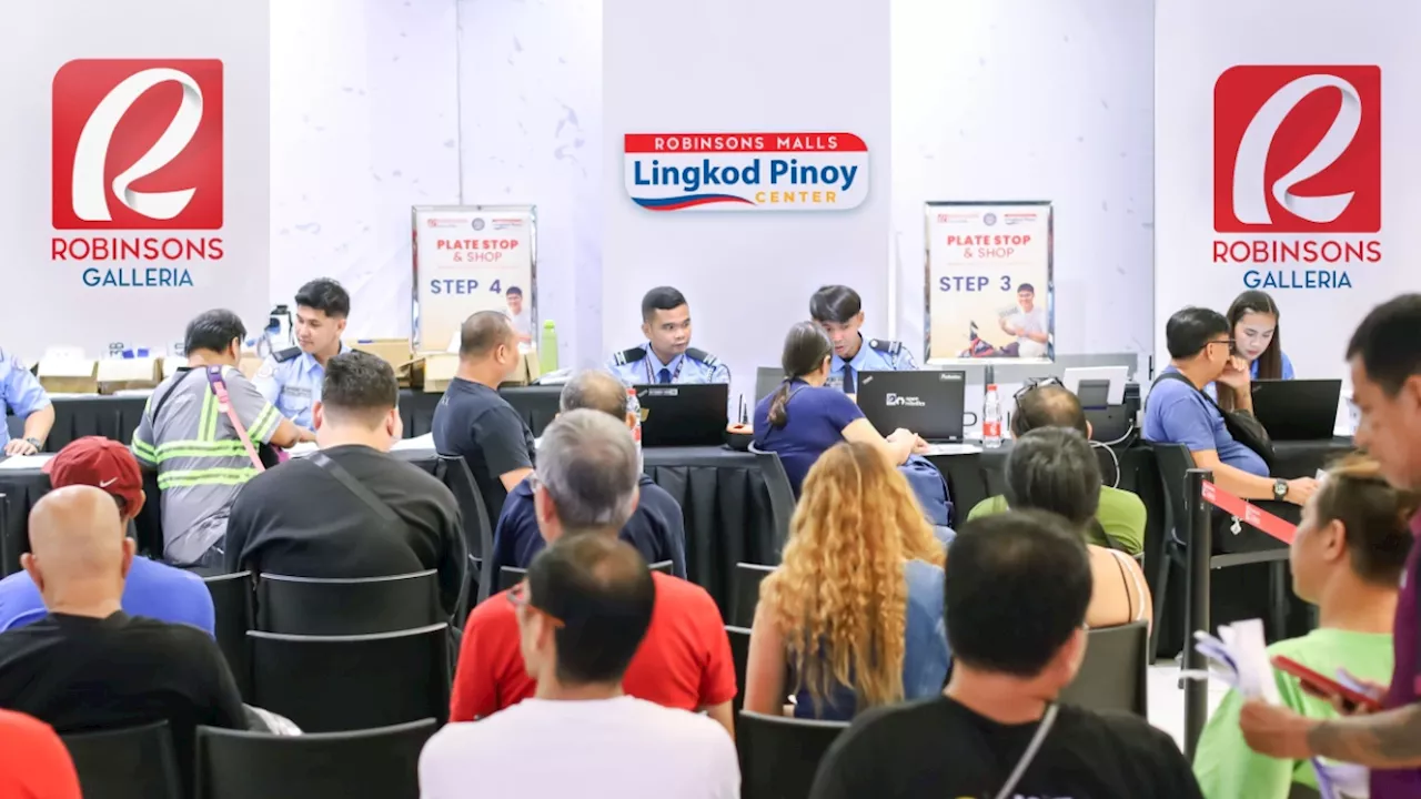 Motorcycle owners can claim their license plates* at these Robinsons malls