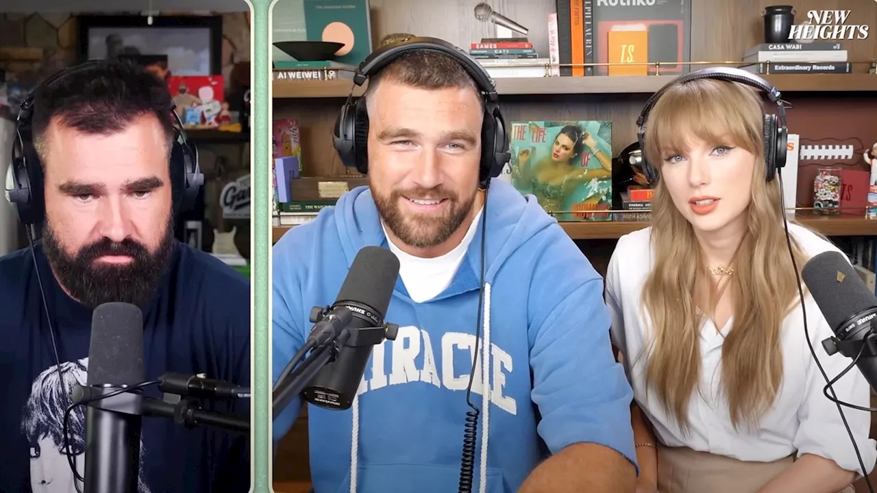 Jason Kelce congratulates Travis Kelce and Taylor Swift on engagement ahead of new podcast episode