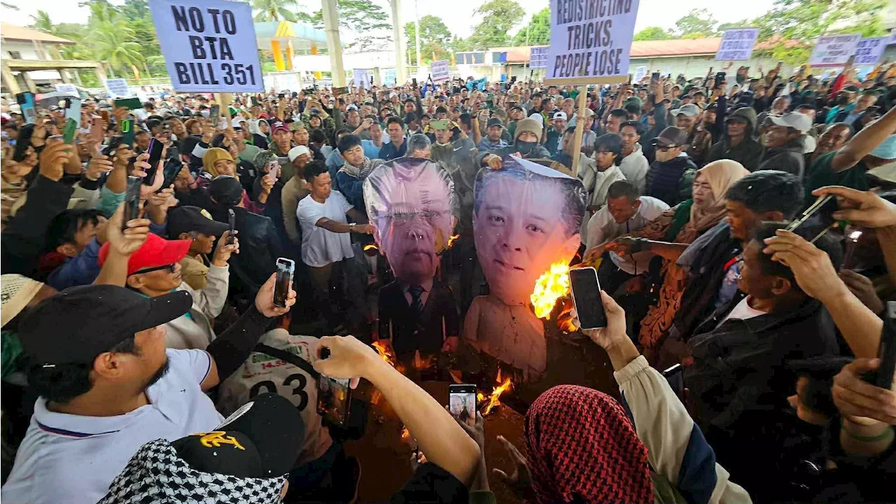 Marawi protesters denounce BARMM redistricting bill ahead of polls