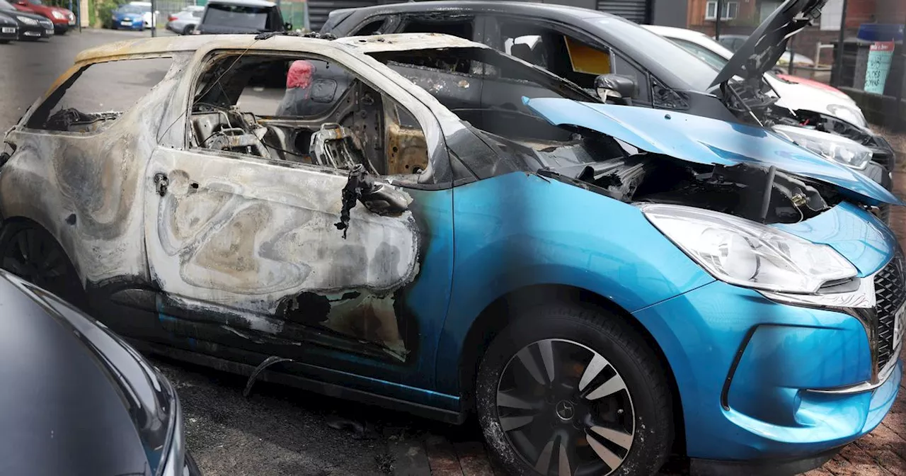 Three cars set alight and three more damaged in Newtownabbey arson attack