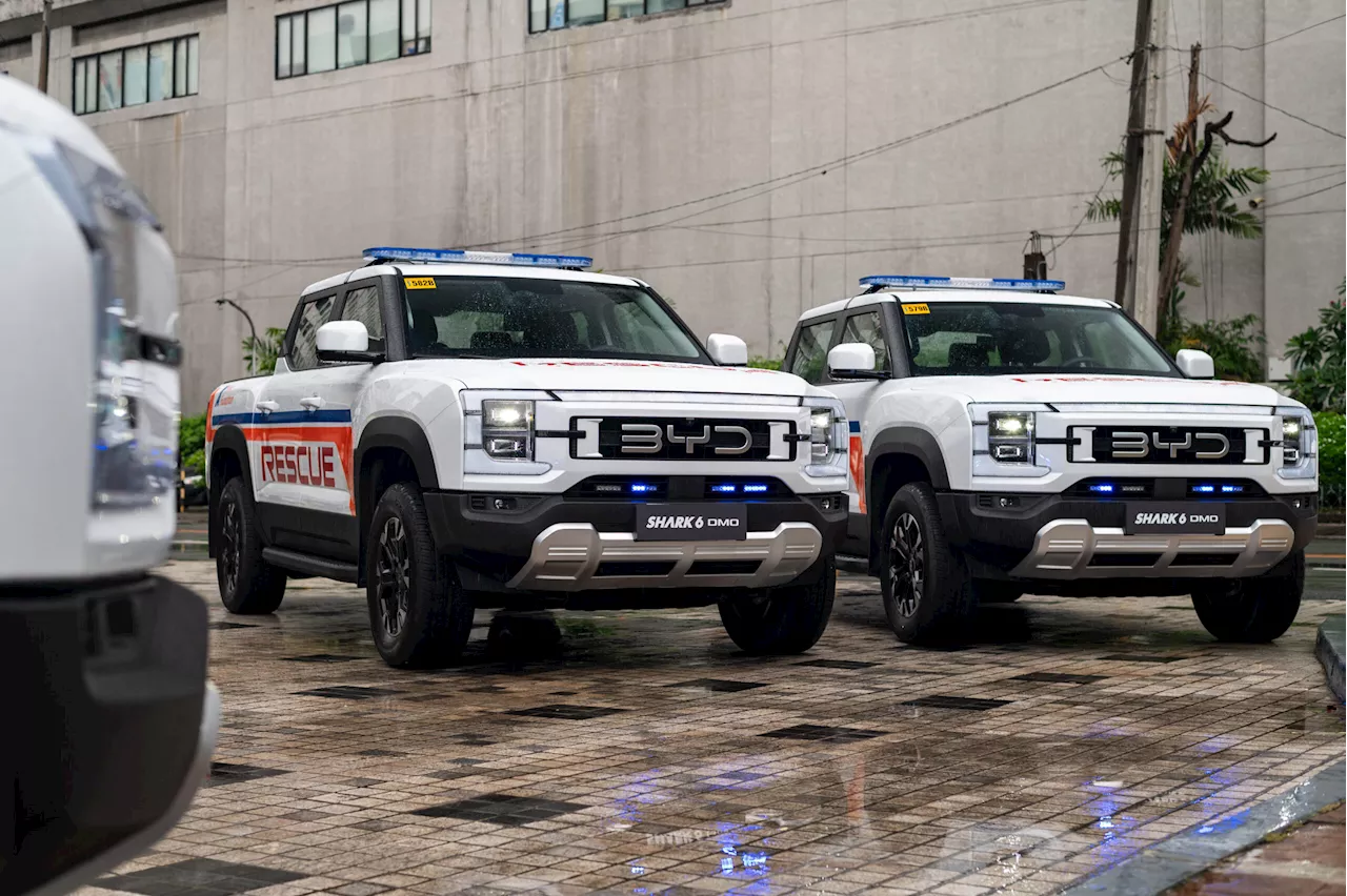 Ayala Foundation now has BYD vehicles for its emergency response Three Shark 6 DMO trucks and one Sealion 6 DM-i ready to ride