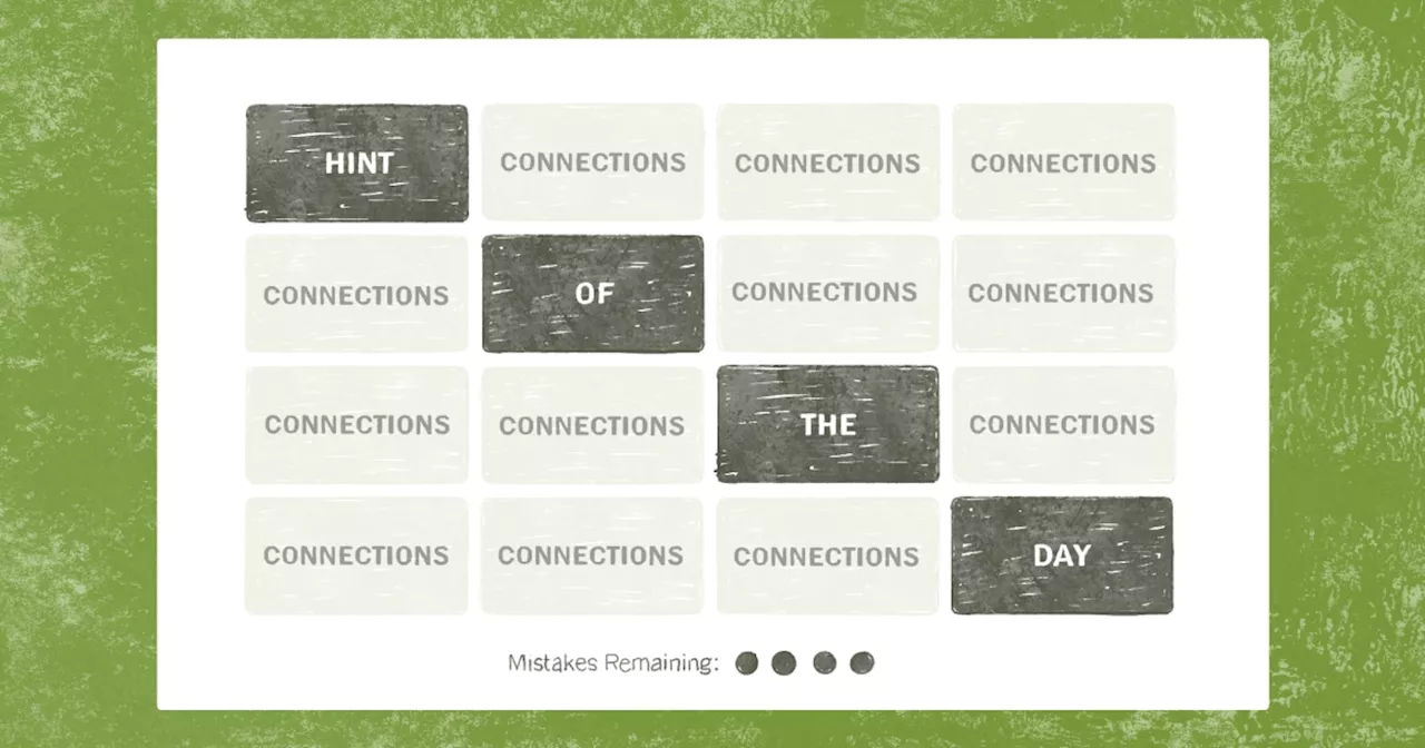 NYT Connections Hints and Answer for August 3, Puzzle #784