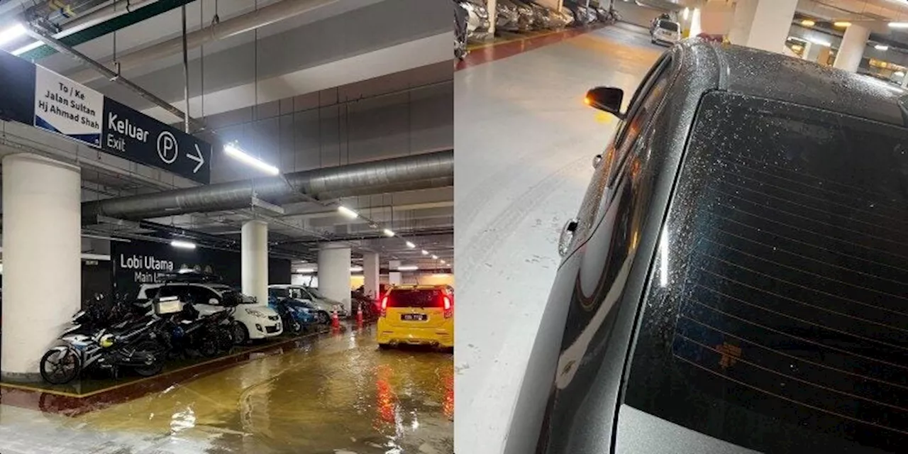 WATCH: Broken Pipe Splashes Toilet Water on Parked Cars & Motorcycles at MITEC