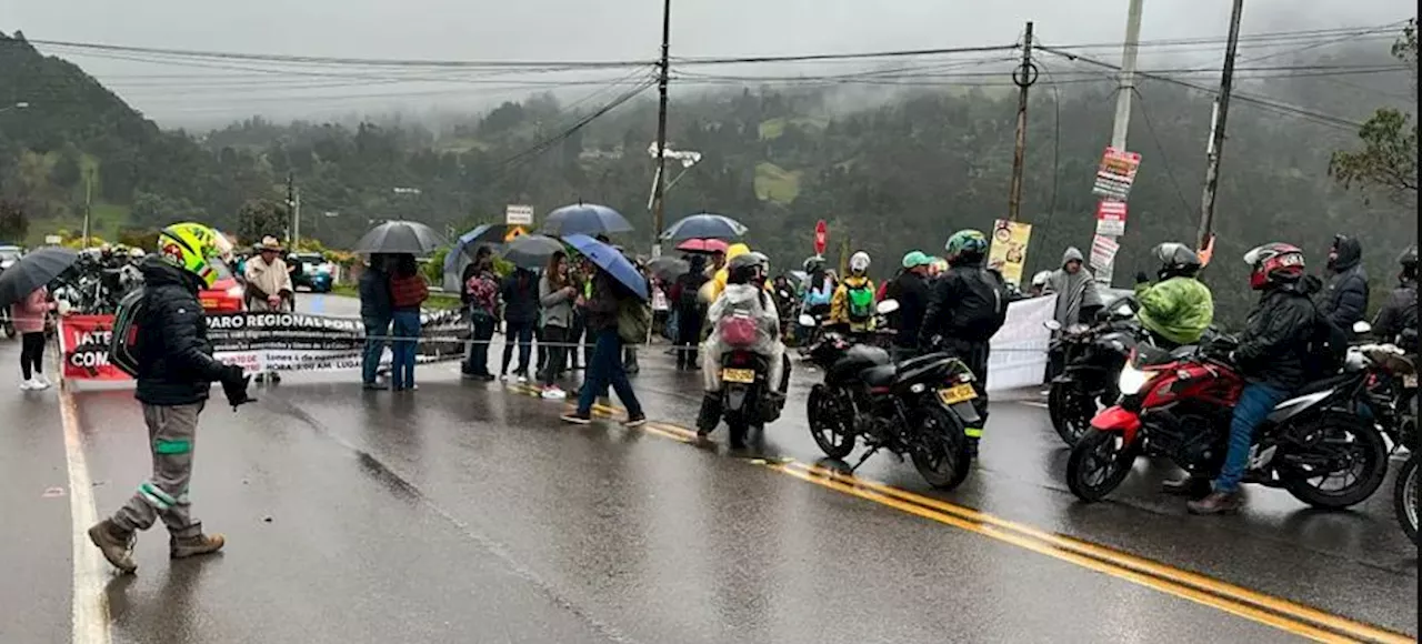 Movilidad: cierre total de la vía a La Calera por protestas