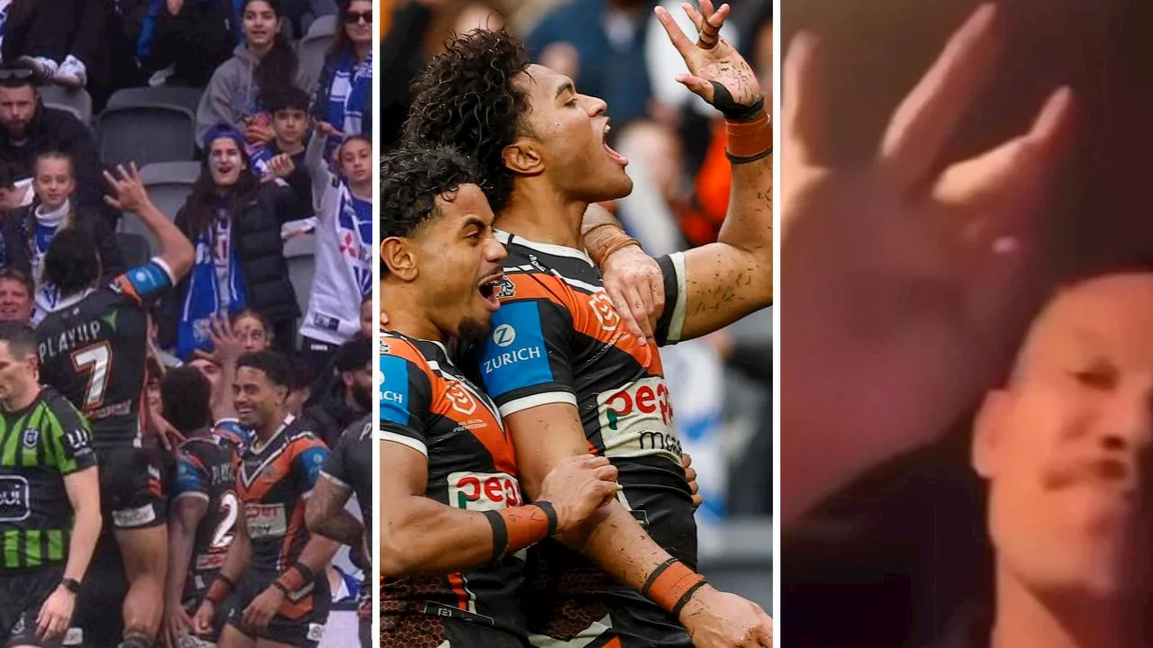 BREAKING: Bulldogs issue NRL Integrity Unit complaint over Tigers’ derogatory gesture to fans