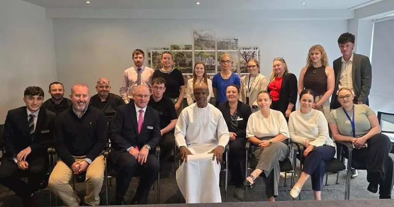 Chris Eubank gives 'uplifting' talk to staff at Galway hotel during race week