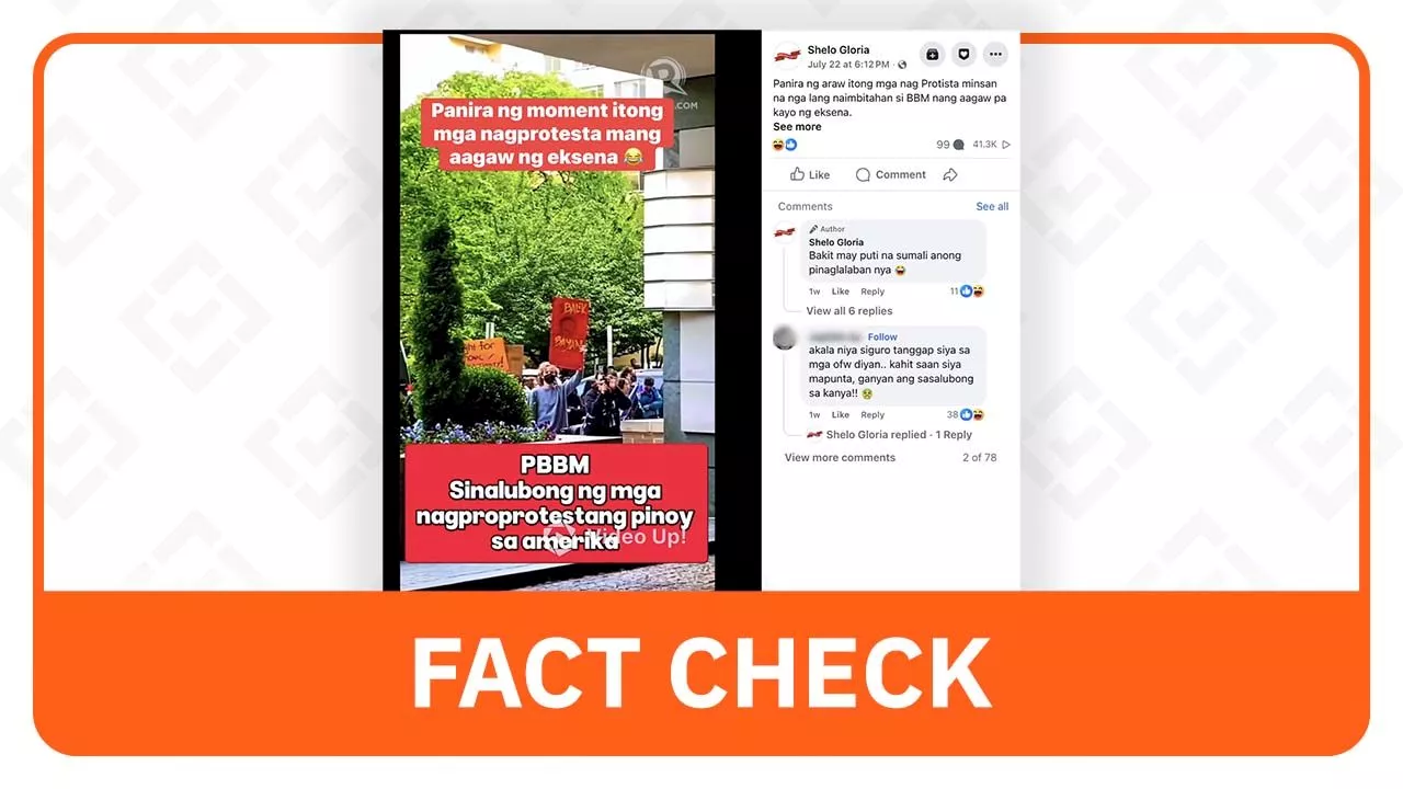FACT CHECK: Video of Filipino protesters not taken during Marcos’ 2025 US visit