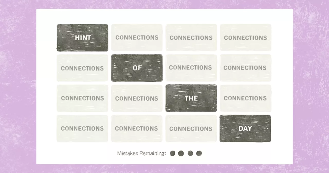 NYT Connections Hints and Answer for August 4, Puzzle #785
