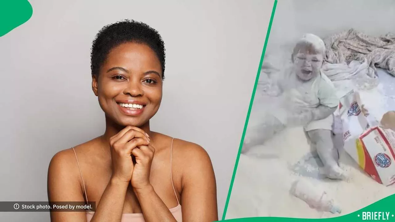 “Parents Need Therapy”: Tiny Tot Busted Playing and Messing Around With Baking Flour, SA in Stitches
