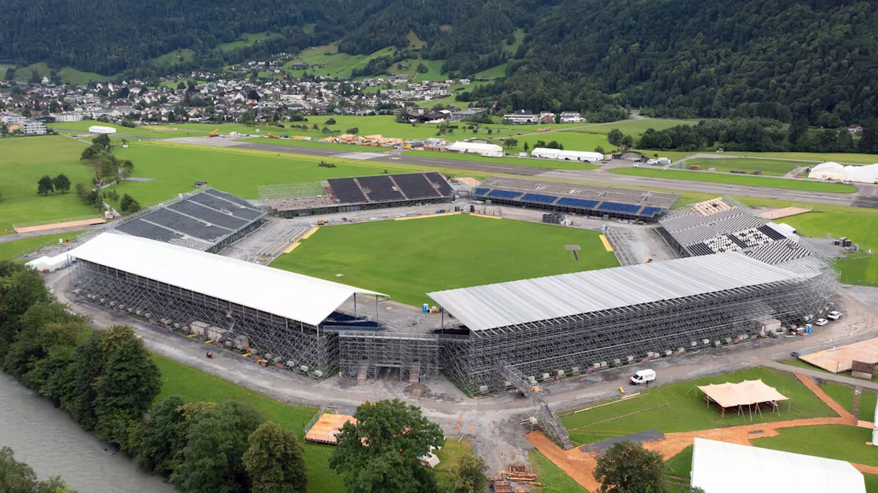 In Mollis entsteht die grösste temporäre Arena der Welt