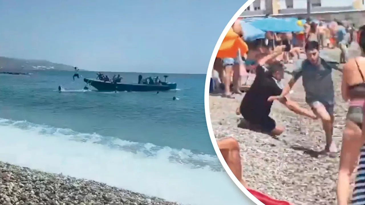 Verfolgungsjagd am Strand - Flüchtlingsboot legt an – da sehen Badegäste rot