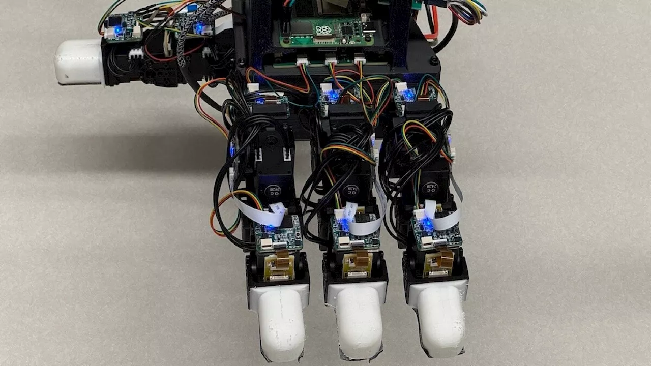Robot hand grips smart, flinches from heat, and mimics real-world human touch