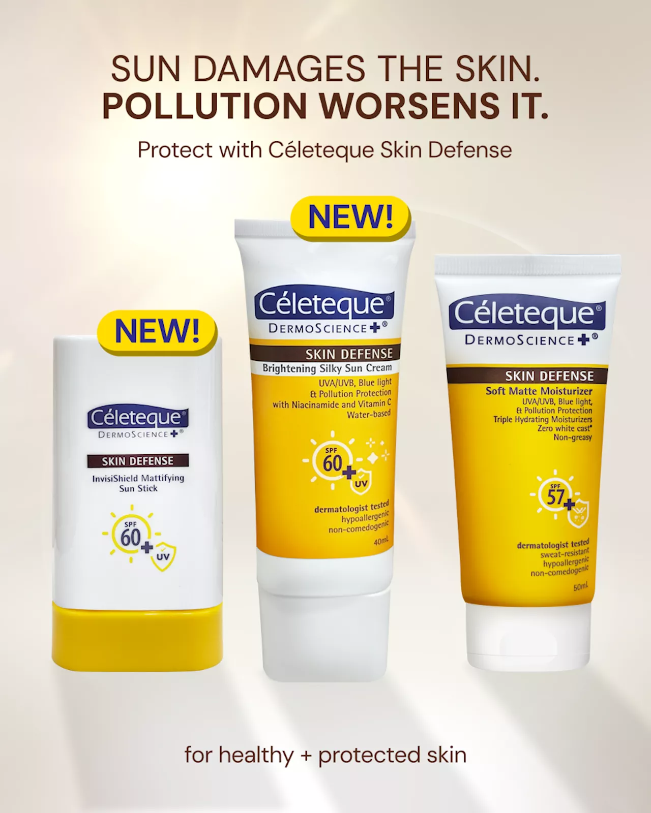 Celeteque unveils newest additions to its Sun & Pollution Defense line